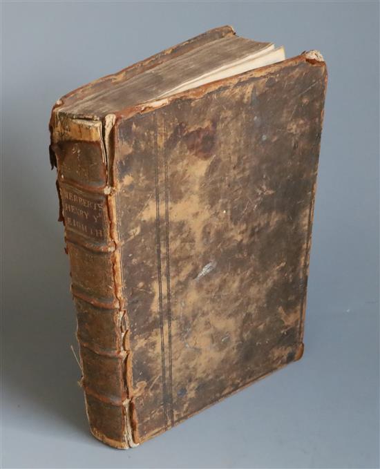 Herbert of Cherbury, Edward, Lord, (1583-1648) - The Life and Reign of King Henry the Eighth,